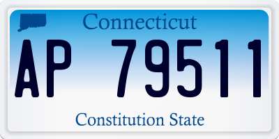 CT license plate AP79511