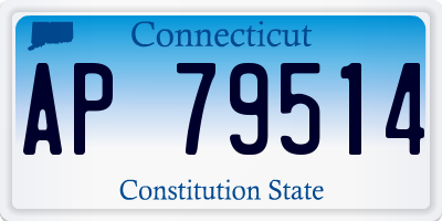 CT license plate AP79514