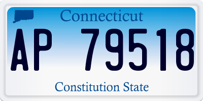CT license plate AP79518