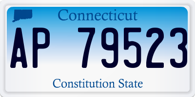 CT license plate AP79523