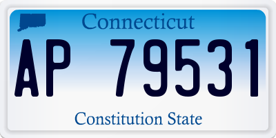 CT license plate AP79531