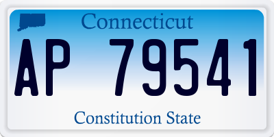 CT license plate AP79541