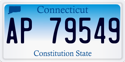 CT license plate AP79549