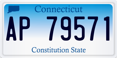 CT license plate AP79571