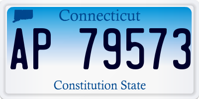 CT license plate AP79573