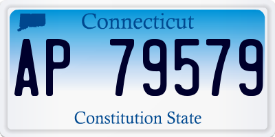 CT license plate AP79579