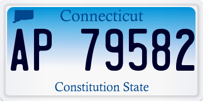 CT license plate AP79582