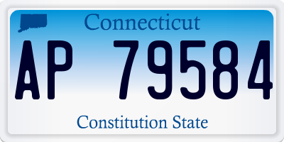 CT license plate AP79584