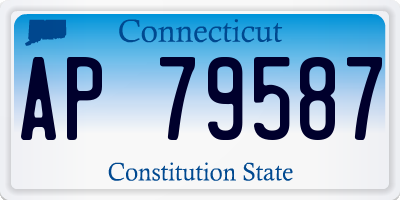 CT license plate AP79587