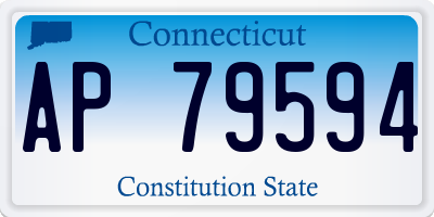 CT license plate AP79594