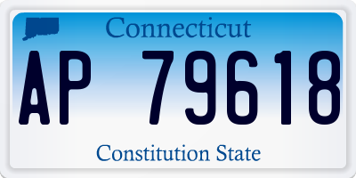 CT license plate AP79618