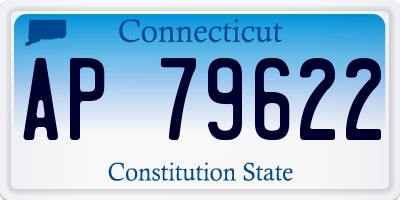 CT license plate AP79622