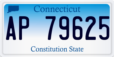 CT license plate AP79625