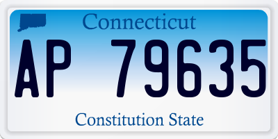 CT license plate AP79635