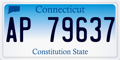 CT license plate AP79637