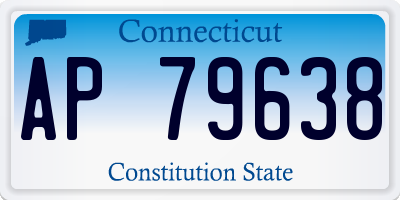 CT license plate AP79638