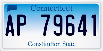 CT license plate AP79641