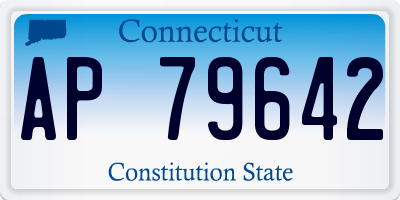 CT license plate AP79642
