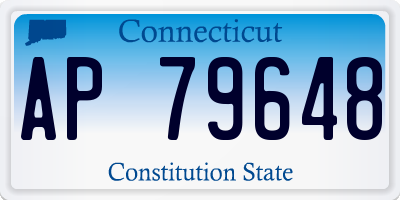CT license plate AP79648