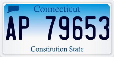 CT license plate AP79653