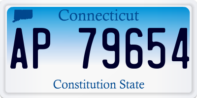 CT license plate AP79654