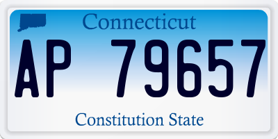 CT license plate AP79657