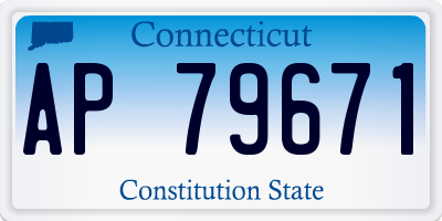 CT license plate AP79671