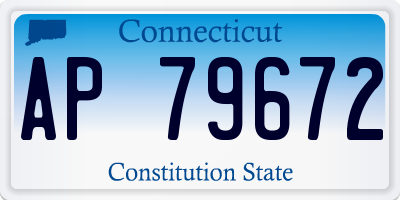 CT license plate AP79672