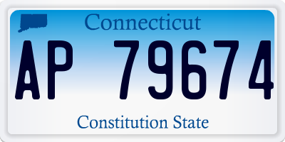 CT license plate AP79674
