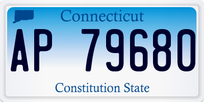 CT license plate AP79680