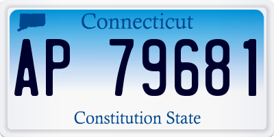 CT license plate AP79681