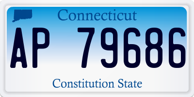 CT license plate AP79686