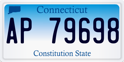 CT license plate AP79698