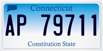 CT license plate AP79711