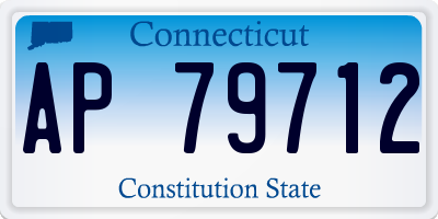 CT license plate AP79712