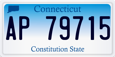 CT license plate AP79715
