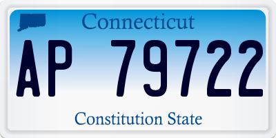 CT license plate AP79722