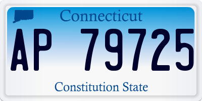 CT license plate AP79725