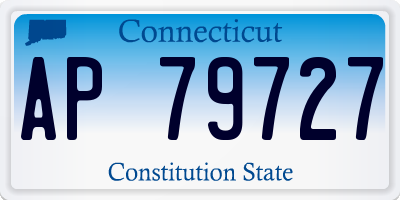 CT license plate AP79727