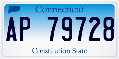 CT license plate AP79728