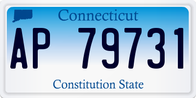 CT license plate AP79731