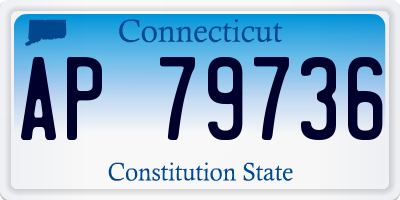 CT license plate AP79736