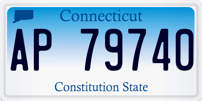 CT license plate AP79740
