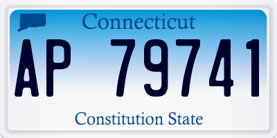 CT license plate AP79741