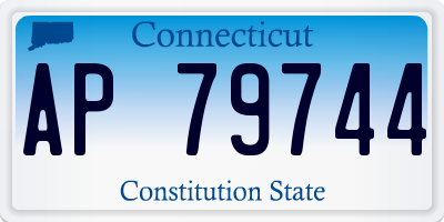 CT license plate AP79744