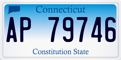 CT license plate AP79746