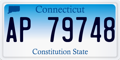 CT license plate AP79748