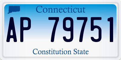 CT license plate AP79751