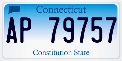 CT license plate AP79757
