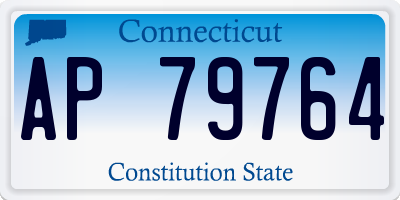 CT license plate AP79764